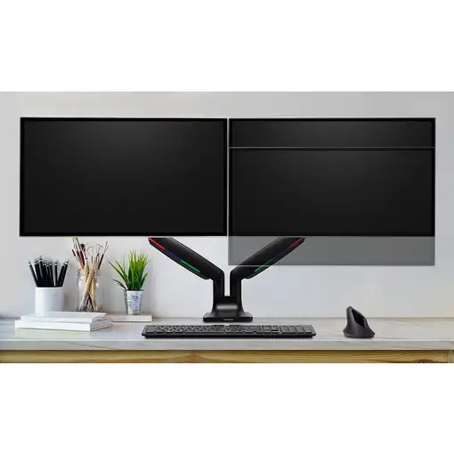 Kensington Brazo SmartFit de altura ajustable con un toque para dos monitores