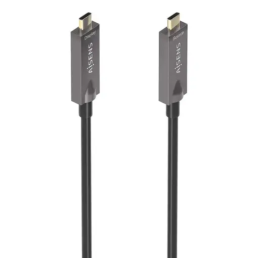 AISENS - Cable USB 3.1 Gen2 10Gbps AOC 4K@60Hz 3A 60W E-Marker, tipo USB-C/M-USB-C