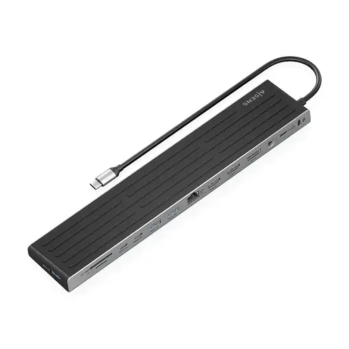 AISENS USB-C Dock 13 en 1, USB-C A 2xHDMI, 1xDisplayPort, 1xRJ45, 3xUSB-A, 2xUSB-C