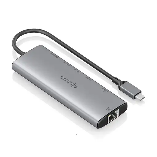 AISENS USB-C Dock 7 en 1, USB-C a 1xHDMI, 1xRJ45, 1xUSB-A 10G, 2xUSB-C 10G, 1xSD