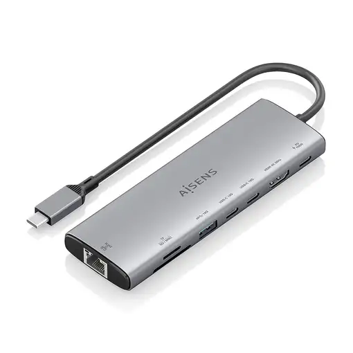 AISENS USB-C Dock 8 en 1, USB-C a 1xHDMI, 1xRJ45, 1xUSB-A 10G, 2xUSB-C 10G, 1xSD AISENS USB-C Dock 8 en 1, USB-C a 1xHDMI, 1xRJ45, 1xUSB-A 10G, 2xUSB-C 10G, 1xSD