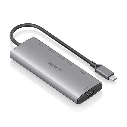 AISENS USB-C Dock 7 en 1, USB-C a 1xHDMI, 1xUSB-A 10G, 2xUSB-C 10G, 1xSD, 1xMicroS