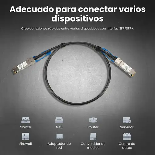 Extralink Cable QSFP28 QSFP28 DAC DAC, 100G, 1m, 30AWG Passive