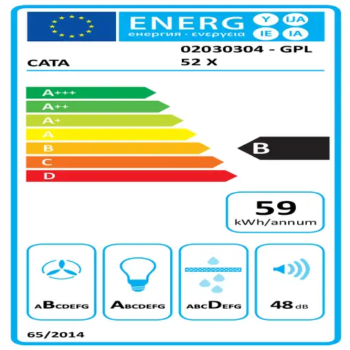 CATA GPL 52 X Encastrada Acero inoxidable 645 m³/h