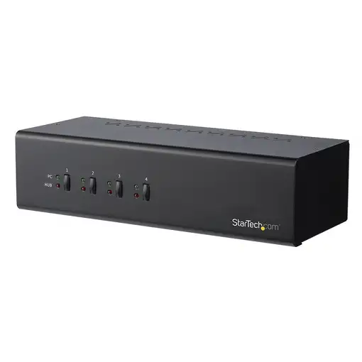 StarTech.com Switch Conmutador KVM de 4 Puertos DVI con Enlace Doble y Vídeo Doble