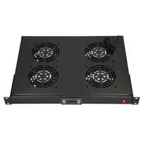 Extralink Panel de ventilador 19", 4 ventiladores, con termostato