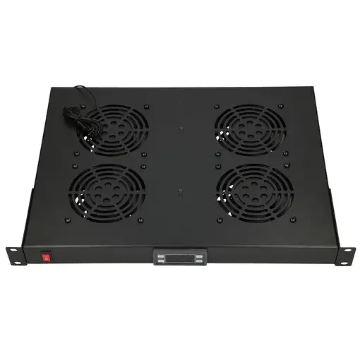 Extralink Panel de ventilador 19", 4 ventiladores, con termostato