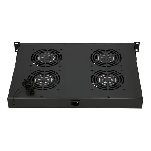 Extralink Panel de ventilador 19", 4 ventiladores, con termostato