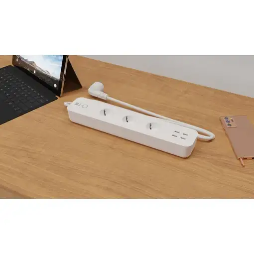 Tesla Smart Power Strip 3 + 4 USB 3 salidas AC Tipo E