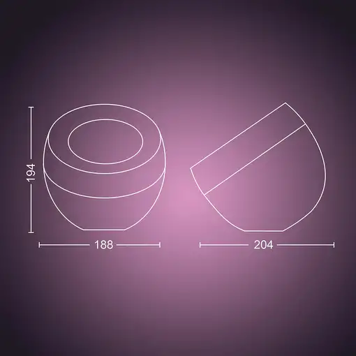 Philips Hue White and Color ambiance Lámpara de mesa Iris