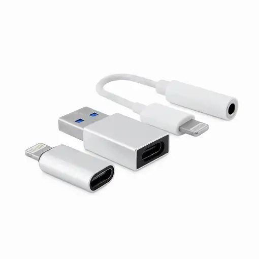 CoolBox KIT DE CONECTIVIDAD IPHONE/IPAD (LIGHTNING-JACK LIGHTNING-USBC USBC-LIGHTN