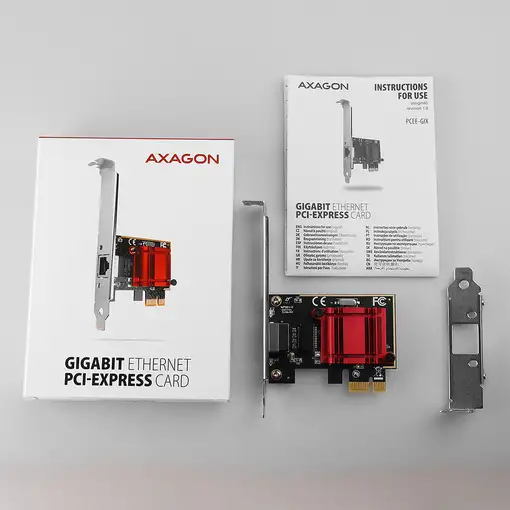 Axagon PCEE-GIX adaptador y tarjeta de red Interno Ethernet 1000 Mbit/s