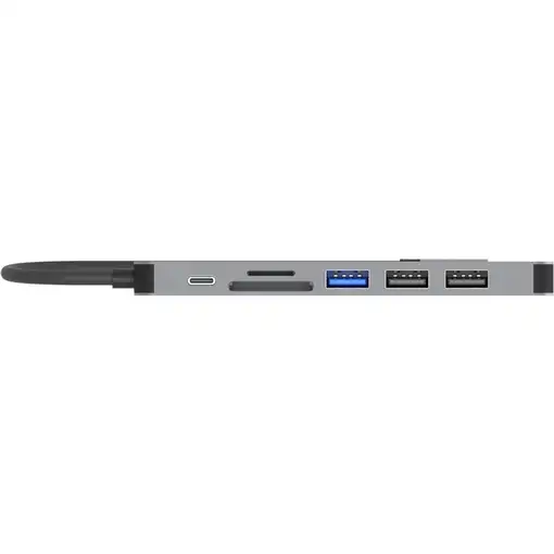 UNITEK uHUB S7+ Alámbrico USB 3.2 Gen 1 (3.1 Gen 1) Type-C Gris