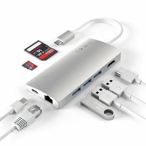 Satechi ST-TCMA2S base para portátil y replicador de puertos USB 3.2 Gen 1