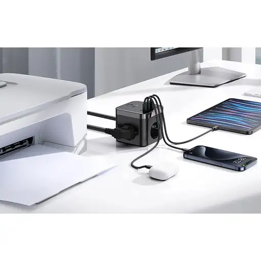 Baseus PowerCombo Universal Negro Corriente alterna Interior
