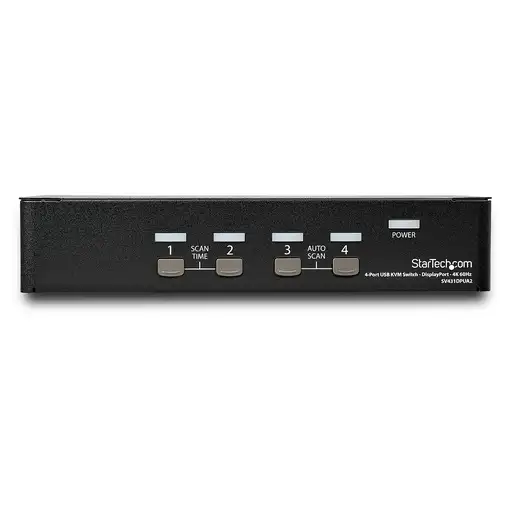 StarTech.com Switch Conmutador KVM de 4 Puertos DisplayPort - 4K 60Hz