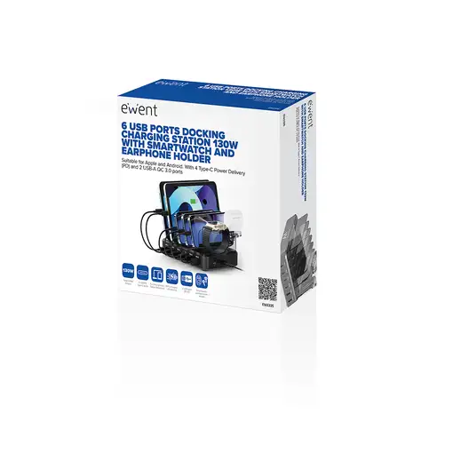 Ewent EW1335 cargador de dispositivo móvil Universal Negro Corriente alterna Carga