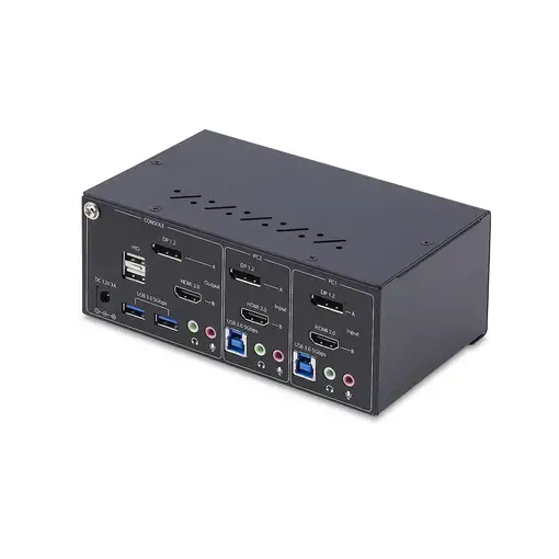 StarTech.com Switch KVM de 2 Puertos DisplayPort HDMI - Conmutador KVM