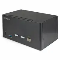 StarTech.com Switch Conmutador KVM de 2 Puertos DisplayPort 4K para 3 Monitores