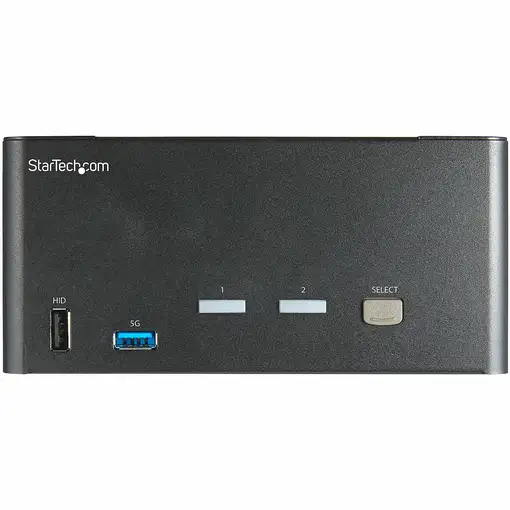 StarTech.com Switch Conmutador KVM de 2 Puertos DisplayPort 4K para 3 Monitores