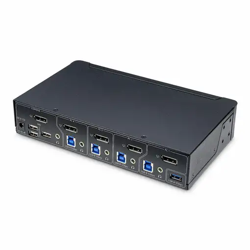 StarTech.com Switch KVM de 4 Puertos DisplayPort para Un Monitor - 4K 60Hz
