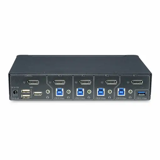 StarTech.com Switch KVM de 4 Puertos DisplayPort para Un Monitor - 4K 60Hz