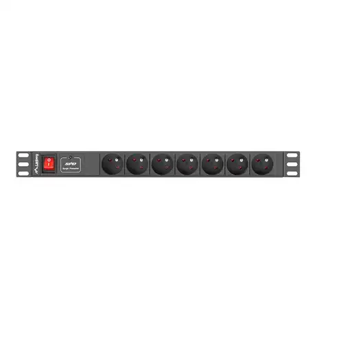 Lanberg PDU-07E-0200-IEC-BK base múltiple 2 m 7 salidas AC Interior Negro