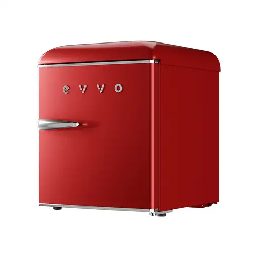 Nevera mini retro roja, 45 L, 55 cm alto, F20 Retro Mini EVVO