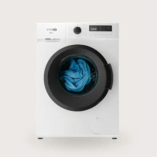 Lavadora blanca de 7 kg, 1200 Rpm, vapor, Terra 7 EVVO
