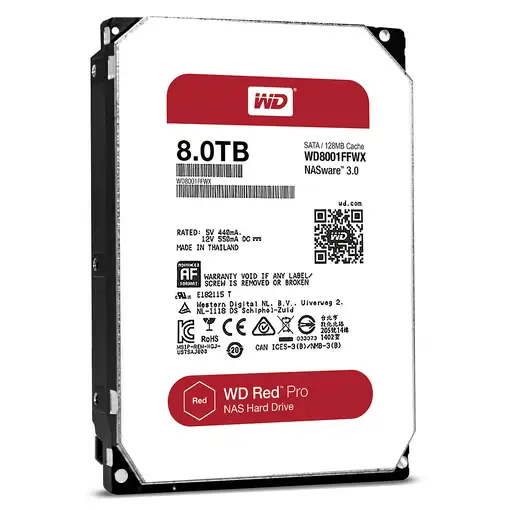 Western Digital Red Pro disco duro interno 8 TB 7200 RPM 128 MB 3.5" Serial ATA II