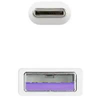 Nanocable Cable USB 2.0 3A, tipo USB-C/M-A/M, Blanco, 1 m