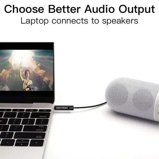 Vention BAGBG cable de audio 1,5 m 3,5mm Negro