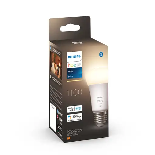 Philips Hue White Bombilla inteligente A60 - E27 - 1100