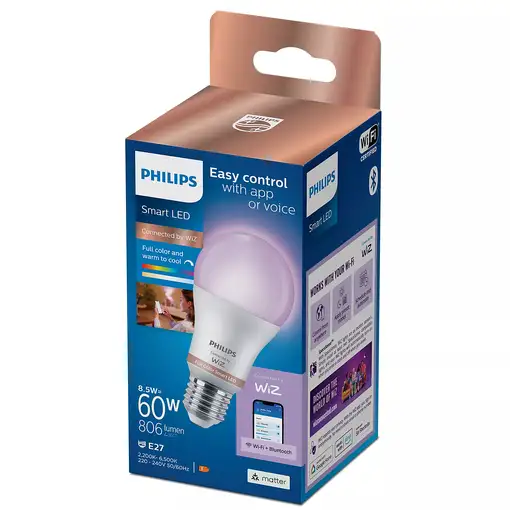 Philips Bombilla 8,5 W (Eq. 60 W) A60 E27
