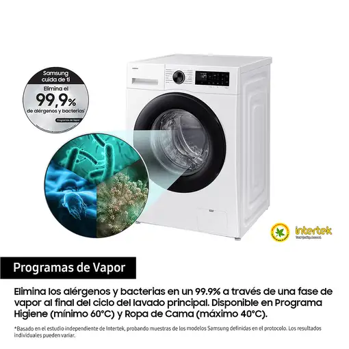 Lavadora carga frontal 10 kg 1400 RPM Blanco WW10FG5U34AEEC SAMSUNG
