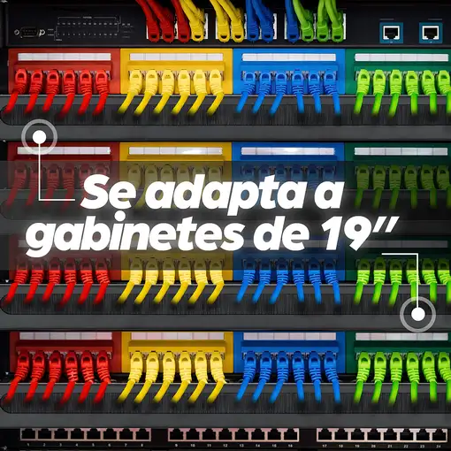 Intellinet Panneau passe-câbles 19", 1U, avec brosse, noir