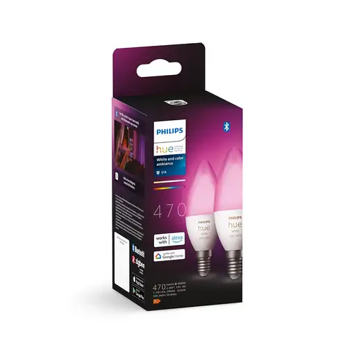 Philips Hue White and Color ambiance Vela - Bombilla inteligente E14
