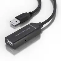 AISENS Cable USB 2.0 Prolongador con Amplificador, Tipo A/M-A/H, Negro, 5.0m