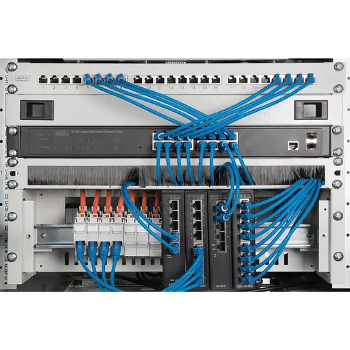 Digitus Panel de carril DIN para montaje en bastidor de 482,6 mm (19"), 3U