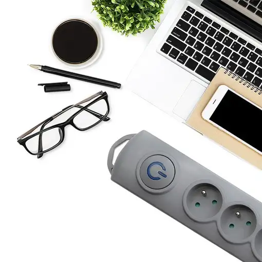 Qoltec 50199 base múltiple 5 m 6 salidas AC Interior Gris