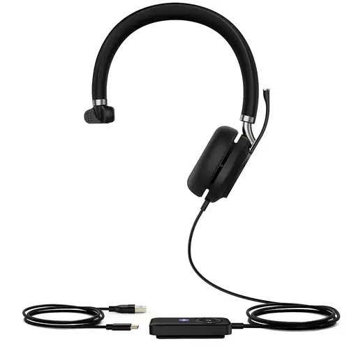 Yealink UH38 Mono Teams Auriculares Inalámbrico y alámbrico Diadema Oficina/Centro