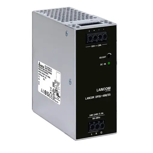 LANCOM DPSU-480/55 unidad de fuente de alimentación 480 W TS35 DIN Negro, Acero