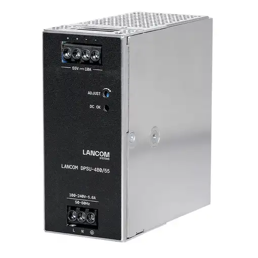 LANCOM DPSU-480/55 unidad de fuente de alimentación 480 W TS35 DIN Negro, Acero