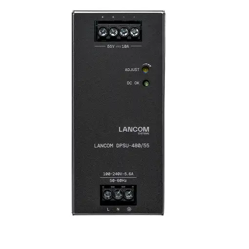 LANCOM DPSU-480/55 unidad de fuente de alimentación 480 W TS35 DIN Negro, Acero