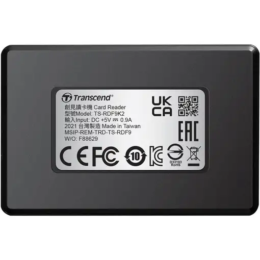 Transcend TS-RDF9K2 lector de tarjeta MicroUSB Negro