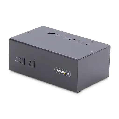 StarTech.com Switch KVM de 2 Puertos DisplayPort para 2 Monitores - Conmutador KVM
