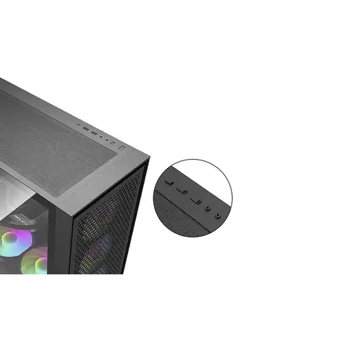 CoolBox GAMING CAJA ATX GE2000 DUALVIEW USB-C 3.2 GEN1 + 4 VENT.ARGB FRONTAL CRIST