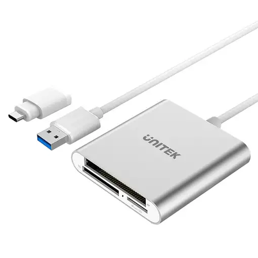 UNITEK Y-9313 lector de tarjeta USB 3.2 Gen 1 (3.1 Gen 1) Plata