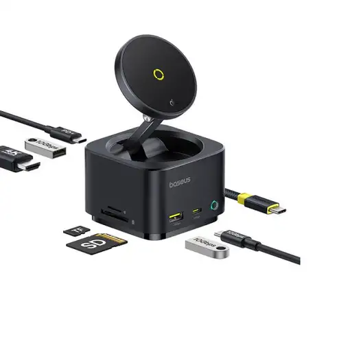 Baseus MagPro Series II USB Tipo C 10000 Mbit/s Negro Baseus MagPro Series II USB Tipo C 10000 Mbit/s Negro