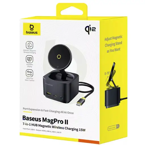 Baseus MagPro Series II USB Tipo C 10000 Mbit/s Negro